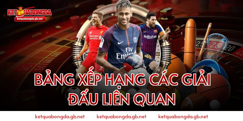 Bảng Xếp Hạng Các Giải Đấu Liên Quan